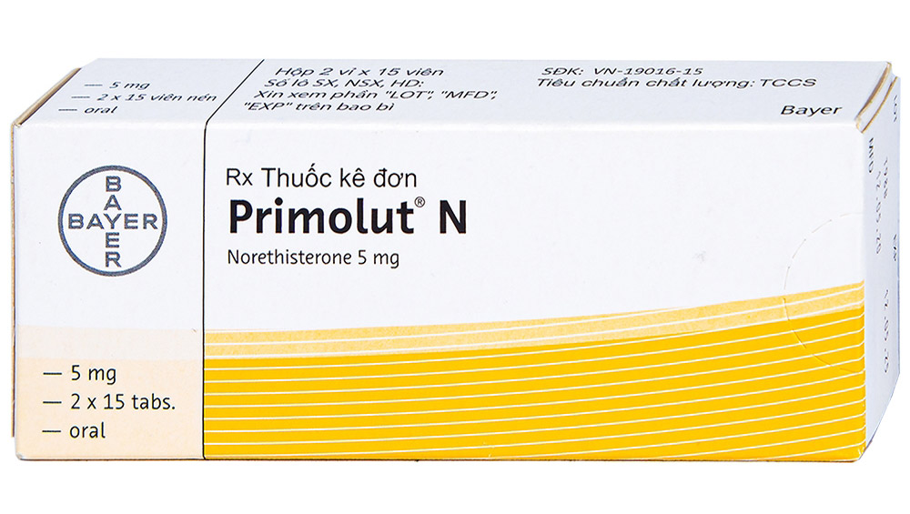 Norethisterone (Primolut Nor) - điều trị nhân xơ tử cung